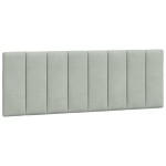 vidaXL Pat cu saltea, gri deschis, 140x200 cm, catifea vidaXL Pat cu saltea, gri deschis, 140x200 cm, catifea