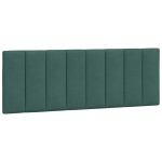 vidaXL Pat cu saltea, verde închis, 140x200 cm, catifea