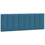 vidaXL Pat cu saltea, albastru, 140x200 cm, catifea vidaXL Pat cu saltea, albastru, 140x200 cm, catifea