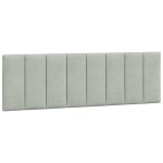 vidaXL Pat cu saltea, gri deschis, 160x200 cm, catifea vidaXL Pat cu saltea, gri deschis, 160x200 cm, catifea