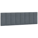 vidaXL Pat cu saltea, gri închis, 160x200 cm, catifea