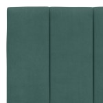 vidaXL Pat cu saltea, verde închis, 160x200 cm, catifea