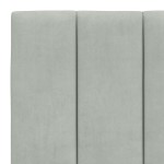 vidaXL Pat cu saltea, gri deschis, 180x200 cm, catifea vidaXL Pat cu saltea, gri deschis, 180x200 cm, catifea