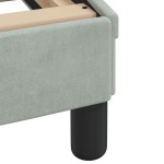 vidaXL Pat cu saltea, gri deschis, 80x200 cm, catifea vidaXL Pat cu saltea, gri deschis, 80x200 cm, catifea