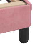vidaXL Pat cu saltea, roz, 80x200 cm, catifea vidaXL Pat cu saltea, roz, 80x200 cm, catifea