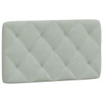vidaXL Pat cu saltea, gri deschis, 90x200 cm, catifea