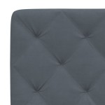 vidaXL Pat cu saltea, gri închis, 90x200 cm, catifea