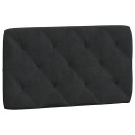 vidaXL Pat cu saltea, negru, 90x200 cm, catifea