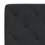vidaXL Pat cu saltea, negru, 90x200 cm, catifea