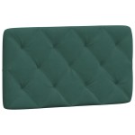 vidaXL Pat cu saltea, verde închis, 90x200 cm, catifea