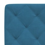 vidaXL Pat cu saltea, albastru, 90x200 cm, catifea