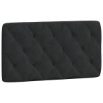 vidaXL Pat cu saltea, negru, 100x200 cm, catifea
