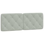 vidaXL Pat cu saltea, gri deschis, 120x200 cm, catifea vidaXL Pat cu saltea, gri deschis, 120x200 cm, catifea