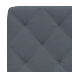 vidaXL Pat cu saltea, gri închis, 120x200 cm, catifea