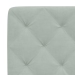 vidaXL Pat cu saltea, gri deschis, 140x190 cm, catifea vidaXL Pat cu saltea, gri deschis, 140x190 cm, catifea