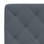 vidaXL Pat cu saltea, gri închis, 140x190 cm, catifea