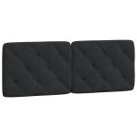 vidaXL Pat cu saltea, negru, 140x190 cm, catifea