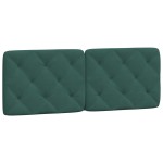 vidaXL Pat cu saltea, verde închis, 140x190 cm, catifea