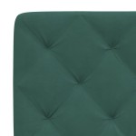 vidaXL Pat cu saltea, verde închis, 140x190 cm, catifea