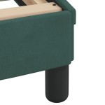 vidaXL Pat cu saltea, verde închis, 140x190 cm, catifea