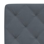vidaXL Pat cu saltea, gri închis, 160x200 cm, catifea