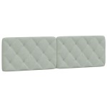 vidaXL Pat cu saltea, gri deschis, 180x200 cm, catifea vidaXL Pat cu saltea, gri deschis, 180x200 cm, catifea