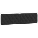 vidaXL Pat cu saltea, negru, 200x200 cm, catifea vidaXL Pat cu saltea, negru, 200x200 cm, catifea