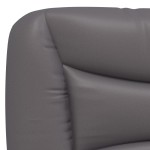 vidaXL Pat cu saltea, gri, 80x200 cm, piele ecologică vidaXL Pat cu saltea, gri, 80x200 cm, piele ecologică