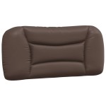vidaXL Pat cu saltea, maro, 90x190 cm, piele ecologică