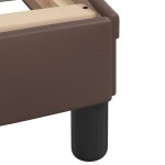 vidaXL Pat cu saltea, maro, 90x190 cm, piele ecologică