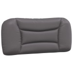vidaXL Pat cu saltea, gri, 90x190 cm, piele ecologică vidaXL Pat cu saltea, gri, 90x190 cm, piele ecologică