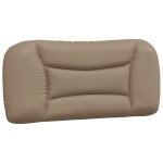 vidaXL Pat cu saltea, cappuccino, 90x190 cm piele ecologică