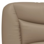 vidaXL Pat cu saltea, cappuccino, 90x190 cm piele ecologică