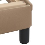 vidaXL Pat cu saltea, cappuccino, 90x190 cm piele ecologică