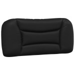 vidaXL Pat cu saltea, negru și alb, 90x190 cm, piele ecologică