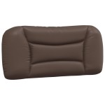 vidaXL Pat cu saltea, maro, 90x200 cm, piele ecologică