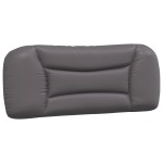 vidaXL Pat cu saltea, gri, 100x200 cm, piele ecologică vidaXL Pat cu saltea, gri, 100x200 cm, piele ecologică