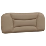 vidaXL Pat cu saltea, cappuccino, 100x200cm piele ecologică
