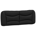 vidaXL Pat cu saltea, negru, 120x200 cm, piele ecologică