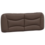 vidaXL Pat cu saltea, maro, 140x190 cm, piele ecologică vidaXL Pat cu saltea, maro, 140x190 cm, piele ecologică
