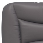 vidaXL Pat cu saltea, gri, 160x200 cm, piele ecologică vidaXL Pat cu saltea, gri, 160x200 cm, piele ecologică