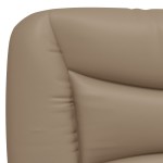vidaXL Pat cu saltea, cappuccino, 160x200cm piele ecologică