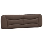 vidaXL Pat cu saltea, maro, 180x200 cm, piele ecologică vidaXL Pat cu saltea, maro, 180x200 cm, piele ecologică