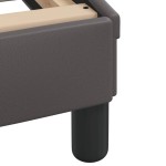 vidaXL Pat cu saltea, gri, 180x200 cm, piele ecologică vidaXL Pat cu saltea, gri, 180x200 cm, piele ecologică