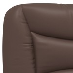 vidaXL Pat cu saltea, maro, 200x200 cm, piele ecologică
