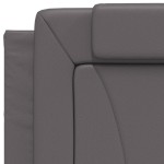 vidaXL Pat cu saltea, gri, 80x200 cm, piele ecologică vidaXL Pat cu saltea, gri, 80x200 cm, piele ecologică