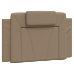 vidaXL Pat cu saltea, cappuccino, 80x200 cm piele ecologică