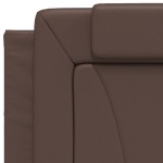 vidaXL Pat cu saltea, maro, 90x190 cm, piele ecologică