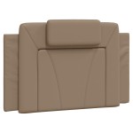 vidaXL Pat cu saltea, cappuccino, 90x190 cm piele ecologică vidaXL Pat cu saltea, cappuccino, 90x190 cm piele ecologică