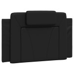 vidaXL Pat cu saltea, negru, 90x200 cm, piele ecologică